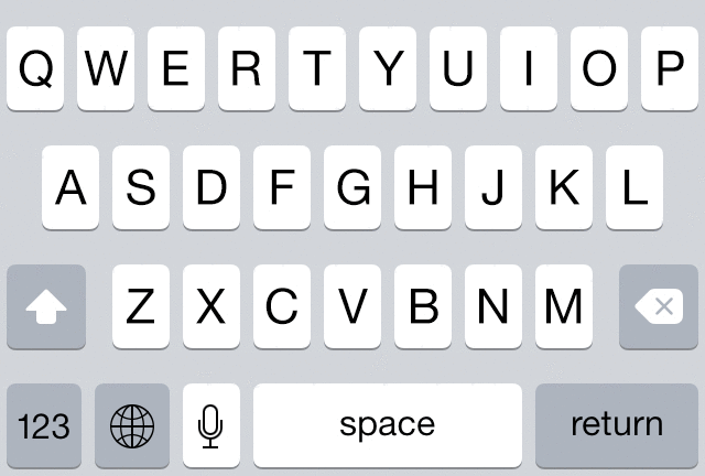iOS keyboard